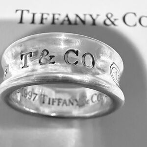 Tiffany & Co. Silver Band on Blue Box